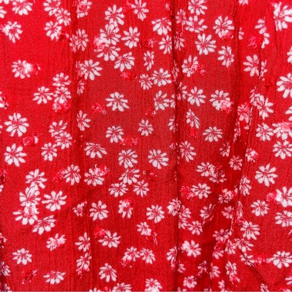 LOFT Smocked Floral Dot Peasant Blouse - Picture 4 of 5